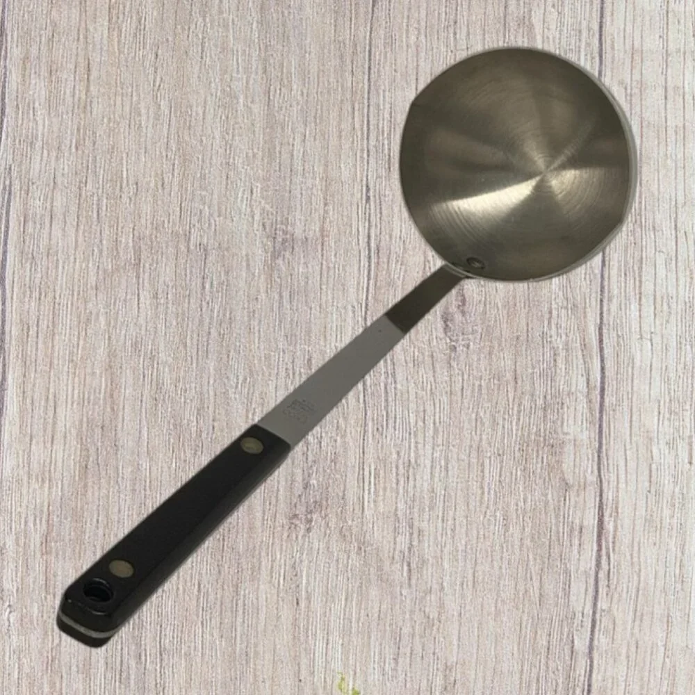 Ekco Flint Arrowhead Stainless Black Handle Gravy Ladle Kitchen Utensil USA Made
